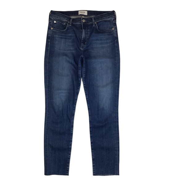AGOLDE Sophie High Rise Skinny Jeans Cropped Blue - Picture 11 of 12
